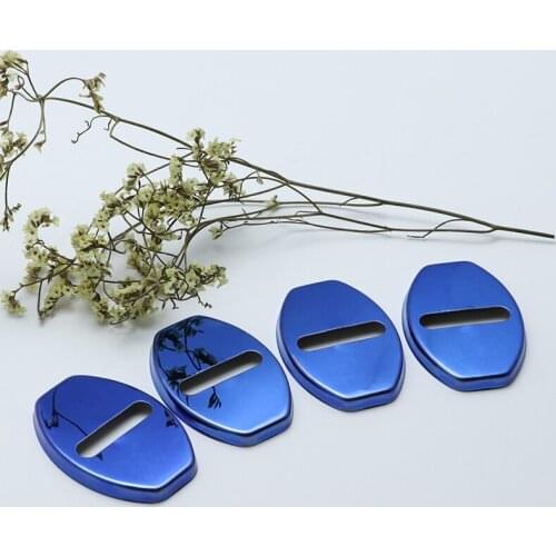 4PCS Stainless Steel Door Lock Buckle Protective Cover Auto Case For Audi A1 e-tron TFSI 2010 2011 2012 2013-2019 Car Styling