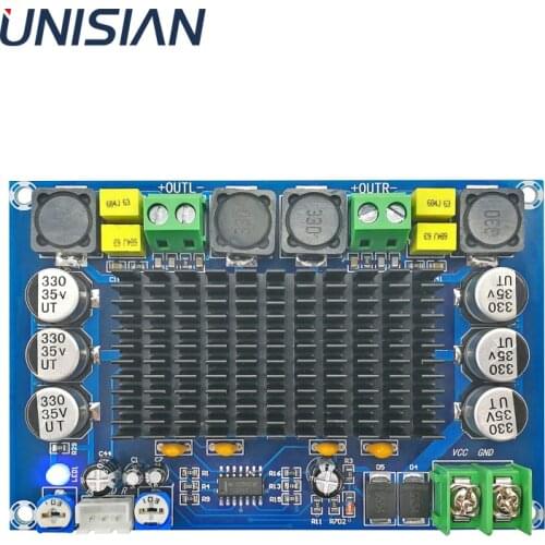 UNISIAN TPA3116D2 Audio Amplifier TPA3116 2X150W 2.0 Channel High Power Amplifier Board With TL074C OP AMP PreAmplifier HIFI AMP