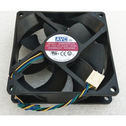AVC DS09225R12H DC 12V 0.41A PWM 90mm 9cm Hydro Bearing case axial cooling cooler fan