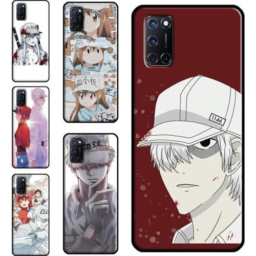 Cells at Work Case For OPPO A9 A5 A53 A31 2020 A52 A72 A15 A83 A91 A93 A5S Find X3 Pro Reno 2 Z Funda