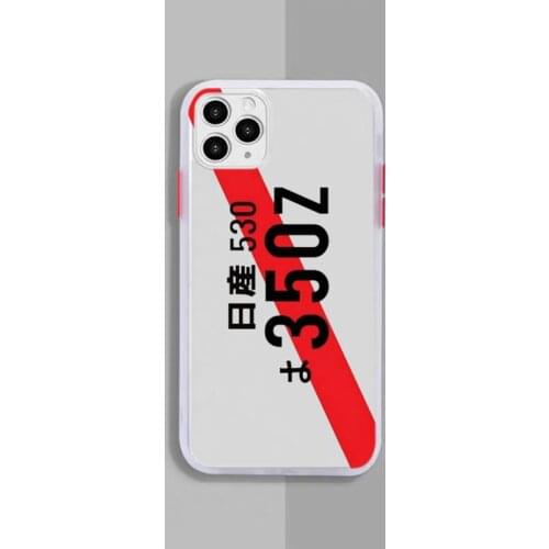 Japanese Number Plate N-Nissane Phone Case White Transparent Matte For IPhone 7 8 11 12 S Mini Pro X XS XR MAX Plus Cover Shell