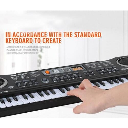 Childrens 61-key Keyboard With Microphone Simulation Toy Musical Instrument Music Piano Toy Gift For Kids