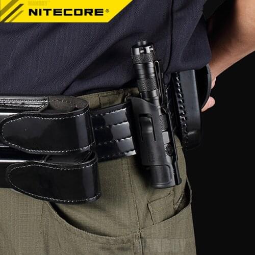 Free Shipping nitecore newP12 Tactical EDC Flashlight 1200 Lumens CREE XP-L HD V6 LED + Quick Holster Uses 21700 / 18650 Battery