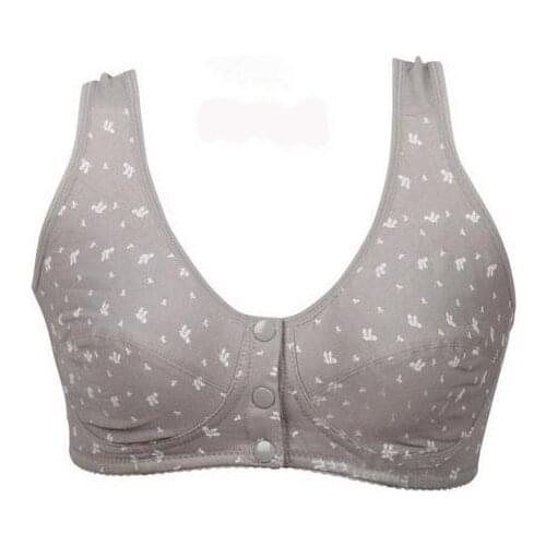 Front 3 buttons Wireless cotton underwear bra soft plus size bra large breast 34 36 38 40 42 44 b c d cup sleeping Vest bra C3