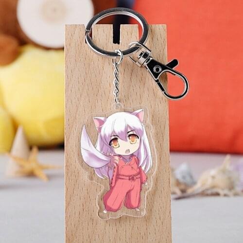 Inuyasha Fashion Anime Acrylic Key Chains Cartoon Keyring Keychain Pendant Keyholder Unisex Birthday Gifts NEW