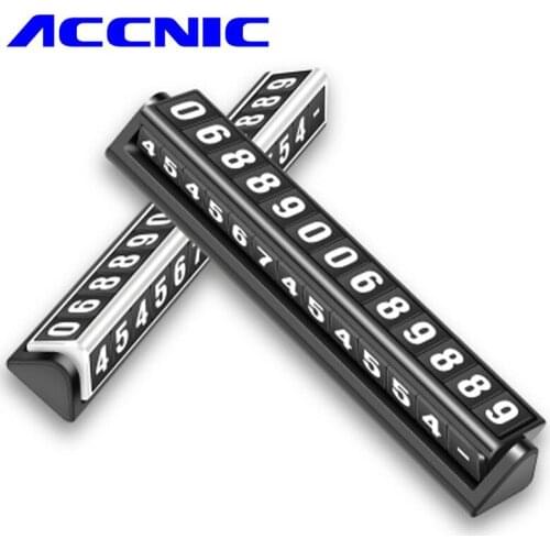 Creative Luminous Car Parking Card Accnic L4 Car Phone Number Stop Sign 4 Sets Digital Temporary Stop Sign Hiding Card Plate New
