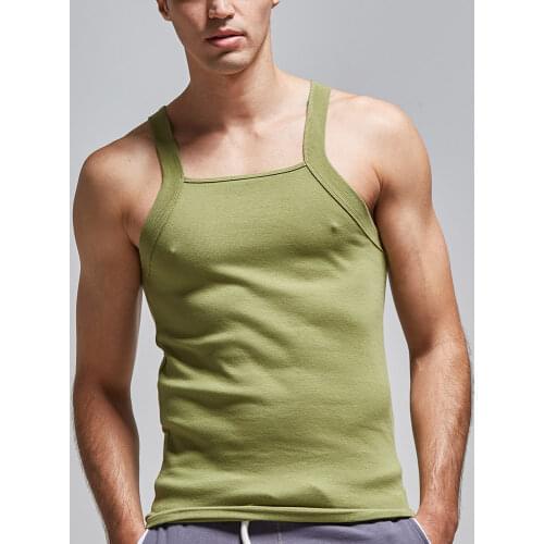 Mens Square Cut Ribbed Tank Top Undershirt Underwear Gift Briefs XL L M Men Clothes Underwear Men Wrestling