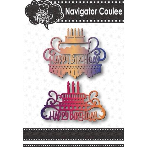 Metal cutting mold cake happy birthday card making scrapbook photo album decoration template DIY craft new cutting mold for 2021