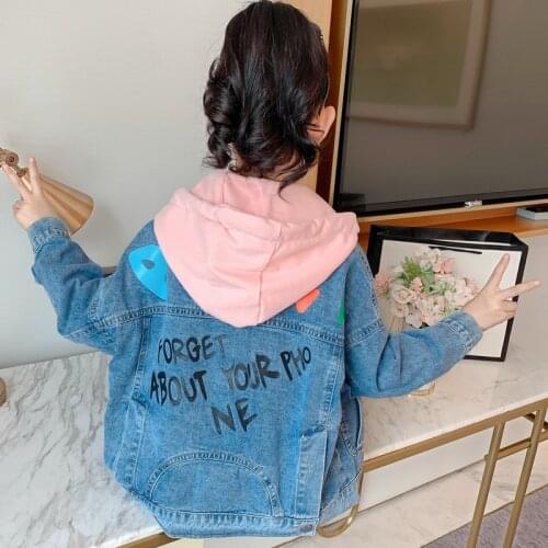 2021 Fashion Autumn Clothes Girls Denim Jacket Spring Kids Coat Girl Clothes For Teenagers Children Clothing For 4-12 Age