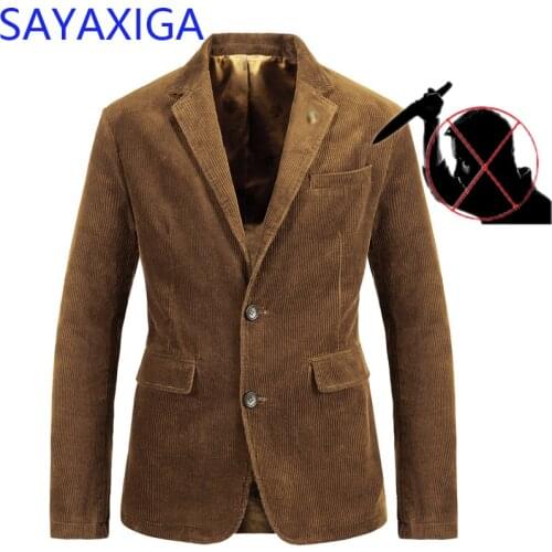 New Self defense Tactical Gear Stealth Anti Cut blazer Knife Cut Resistant Jacket Stab Proof Clothing Cutfree Corduroy Blazer4XL