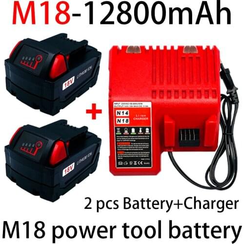 New Milwaukee M18 48-11-1815 48-11-1850 2646-20 2642-21ct service M18 battery positive charger 18V 12800mah