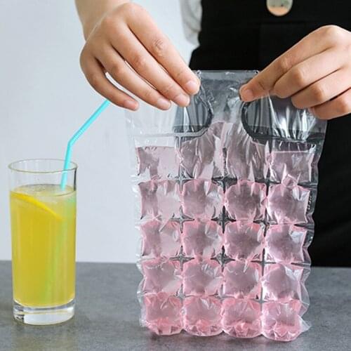 10 pcs Disposable Ice Frozen Lattic Bags Self-Sealing Plastic Ice Cubes Tools Ice Mold Drinking Tools