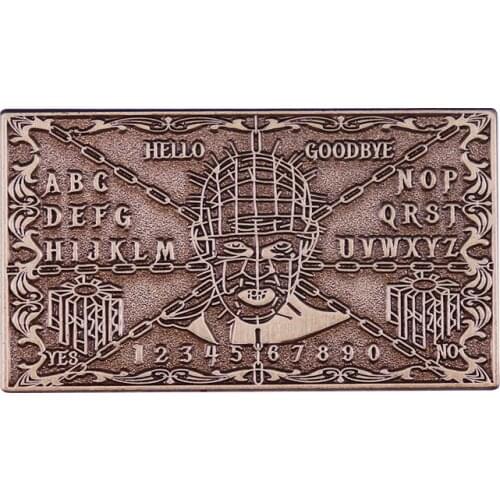 Ouija Board Hello Goodbye Divination Badge Spirit Ghosts Enamel Pin goth gothic Jewelry