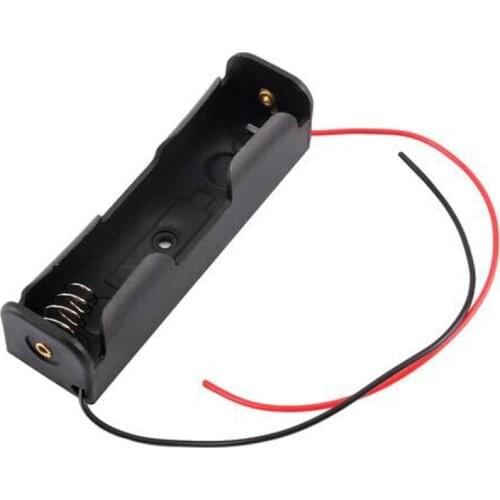 1PCS Plastic Battery Case Holder Storage Box 18650 Battery 3.7V Clip Holder Box Case With Wire Lead Battery Storage Box 2017 HOT