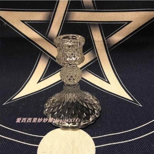 Magic ceremony, crystal glass candle holder, branch candle holder, altar decoration, home decoration
