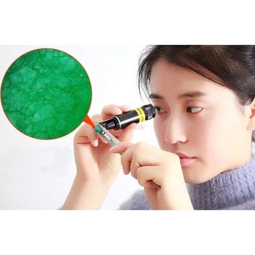 75x magnifying glass portable microscope metal optical glass lens times clear hand-held identification jewelry diamond ring