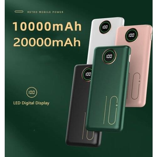 Power Bank 20000mAh Portable Charging PowerBank 20000 mAh USB PoverBank External Battery Charger For Xiaomi Mi 11 iPhone 12 Pro