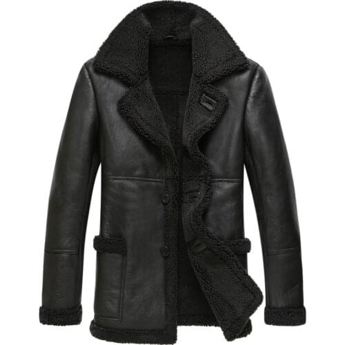 Real Sheep Shearling Fur Coat Winter Jacket Men 100% Wool Coat Streetwear Mens Jackets and Coats Jaqueta Couro 139 YY477