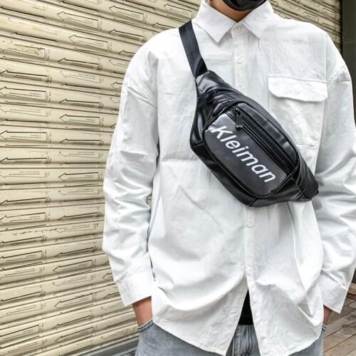PU Leather Unisex Belt Waist Bags Street Style Hip Hop Chest Bag Sports Travel Crossbody Bag Phone Pouch Trend Men Fanny Pack
