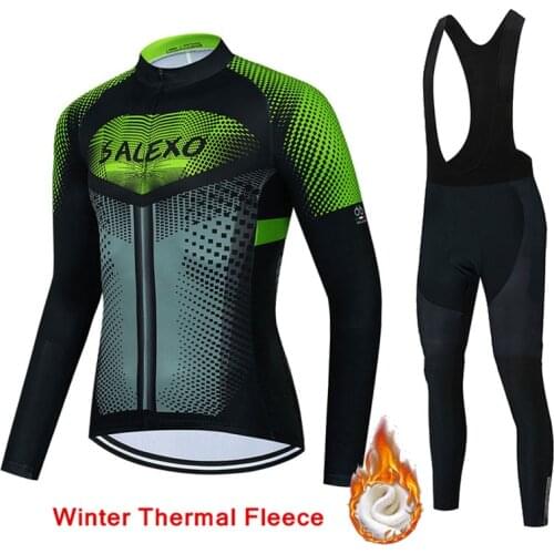 2021 Winter Cycling Clothing Man Black Thermal Fleece Racing Bike Cycling Suit Mountian Bicycle Cycling Jersey Set Ropa Ciclismo