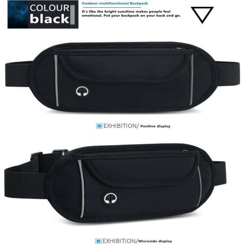 2019 Newest Hot Ultra Thin Large Bum Bag Waist Men Women Traveling Sport Adjustable Travel Pouch Fanny Pack With Headphone Port