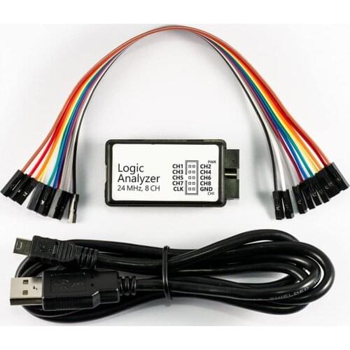 USB SALEAE 24M 8CH Logic Analyzer 24M 8 Channel with Buffer Support 1.1.16