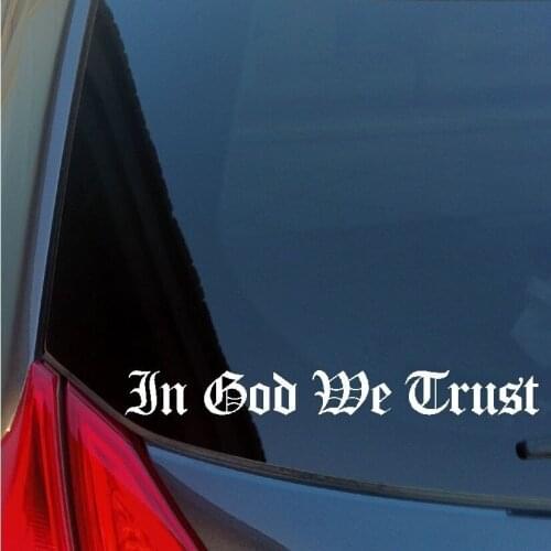 In God We Trust Vinyl Sticker decal USA Patriot Christian 1776 America Jefferson 15cm