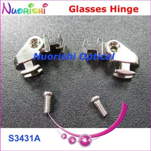 50sets or 100pcs Good Quality Glasses Eyeglass Eyewear Spring Hinge Screws S3431A S3433B Free Shipping