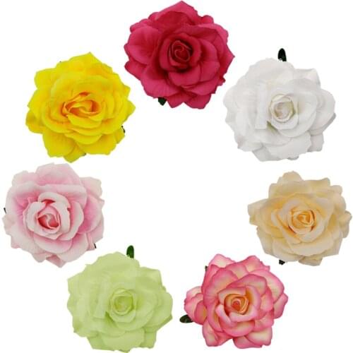7Pcs Hair Clips Fashion Rose Flower Beach Hairclips Hair Pin Brooch For Beach Wedding Party Hairgirp Hair Accessory