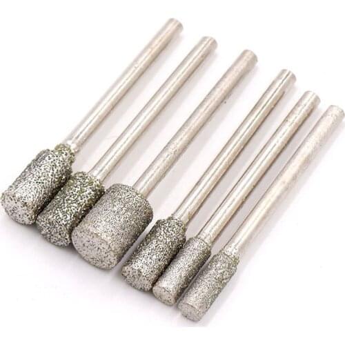 1pcs 3.0mm Shank Diamond Burs Dremel Rotary Tool Diameter Abrasive Grinding Head 3-8mm Dremel Accessories Dremel Diamond Bits