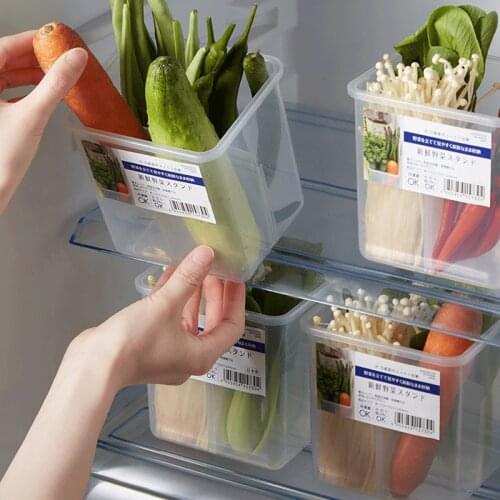 1pc Modern And Simple Four Compartment Refrigerator Storage Box Vegetable Compartment Plastic Kitchen Organization Storage Box