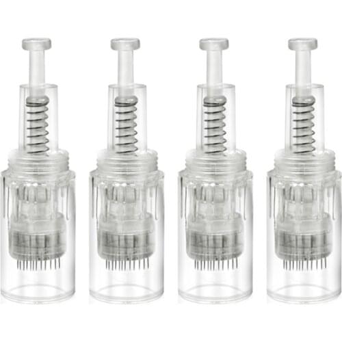 10pcs Screw Microneedling Nano Needles Cartridge Needle Tips For Electric Auto Microneedle Derma Stamp Pen Permanent Makeup