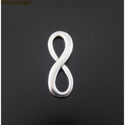 10pcs Fashion Vintage Silver Color Infinite Sign Pendant Handmade Jewelry Finding Charms Connector DIY Findings