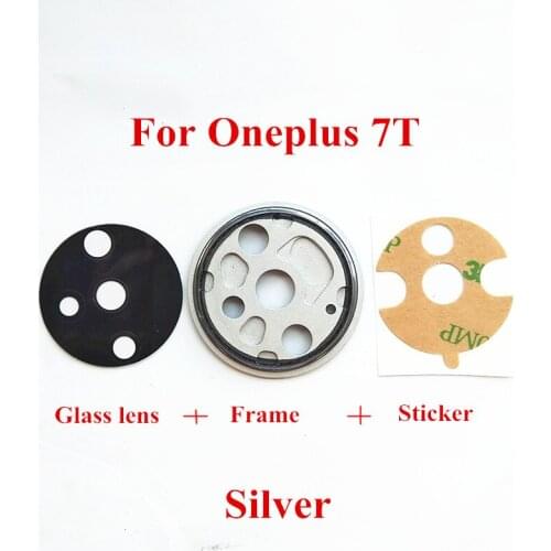 1x Rear Back Camera Glass Lens + Camera Cover Frame Holder for Oneplus 7T One Plus 7T