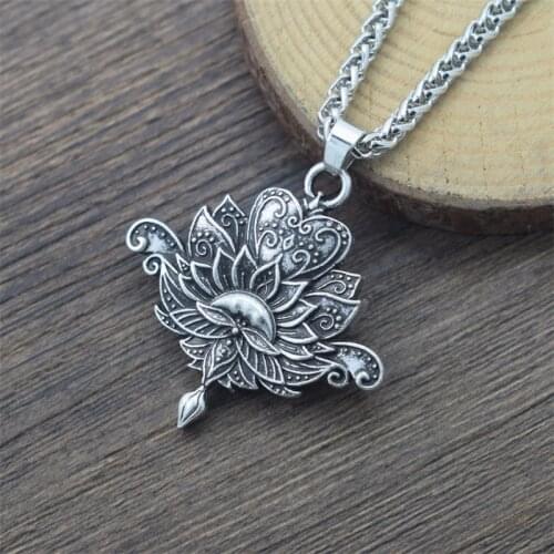 2021 New Mandala Lotus Fashion Pendant Necklace Spiritual Gift