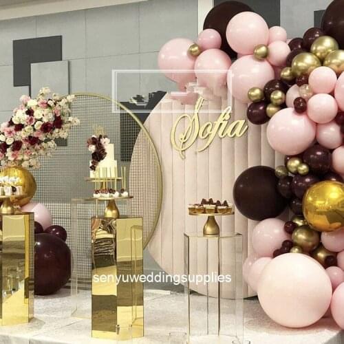 4pcs/set )New style Luxury high quality Acrylic mirror for wedding stage backdrop senyu1509