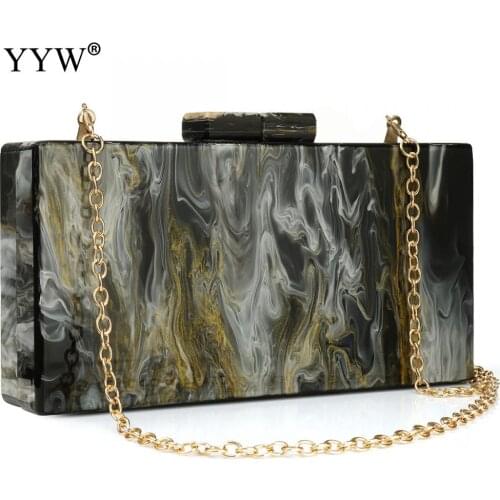 Acrylic Fashion Evening Clutch Bag WomenS Crossbody Bag Black Sac A Main High Quality Fashion Shoulder Bags Female Purse Clutch