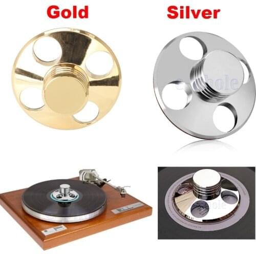 Audio LP Vinyl Turntables Metal Disc Stabilizer Record Player Weight Clamp HiFi Silver Gold record stabilizer
