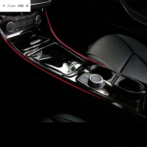 Car styling Central Storage box frame trim Car Air Conditioning Water Cup panel trim Cover for Mercedes Benz CLA C117 GLA X156