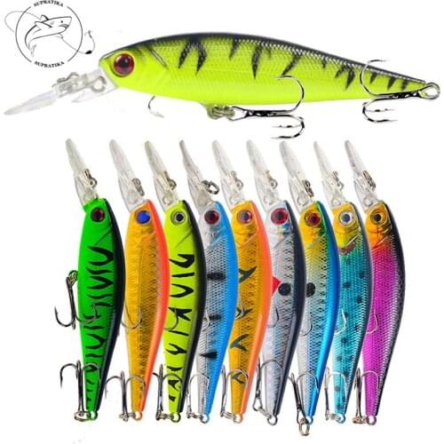 Bionic Minnow Floating Wobblers 10cm/9.4g Plastic Fishing Bait 3D Eyes Artificial Anti-Corrosion Fishing Lure Hard Bait