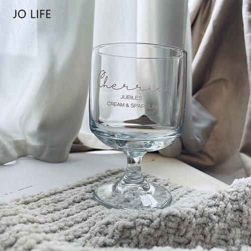 JO LIFE Nordic Style Wine Glass Yogurt Cocktail Cup Champagne Goblet Bubble Dessert Ice Cream Cup