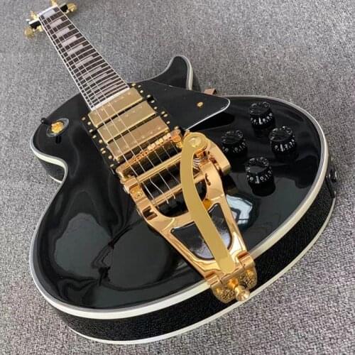 Big rocker guitar, bright black, perfect manufacture, free delivery to home