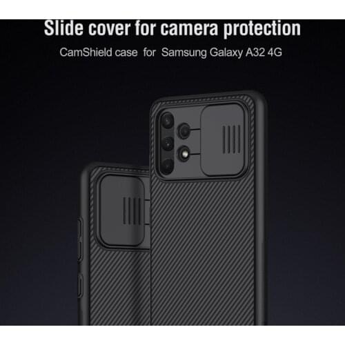 For Samsung A32 4G Case NILLKIN CamShield Hard Plastic Back Cover Slide Camera Protection Case for Samsung Galaxy A32 4G