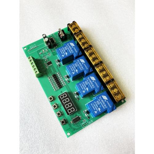 Four-way Relay 30A High-power Module Programmable Double Motor Control Self-locking Interlock Sequential Cycle Start