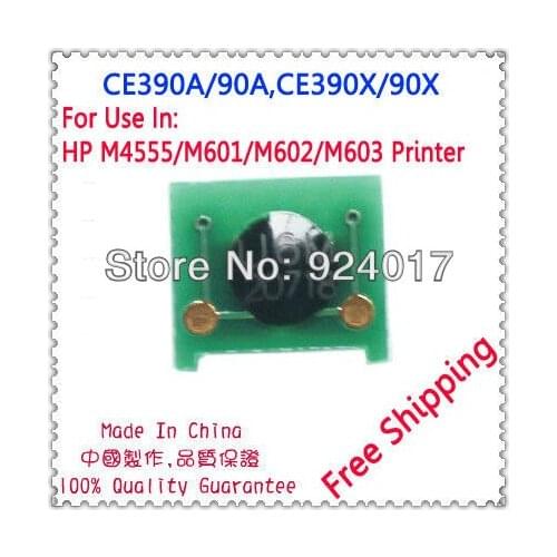 For HP CE390A CE390X 90A 90X 390A 390X 390 90 A X Toner Cartridge Chip,For HP M4555 600 M601 M602 M603 601 Printer Toner Chip