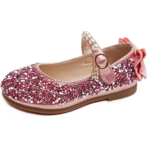 Fashion Bow Princess Kids Leather Shoes For Little Girls Shoes 2019 New Children School Party Shoes 3 4 5 6 7 8 9 10 11 12 Year