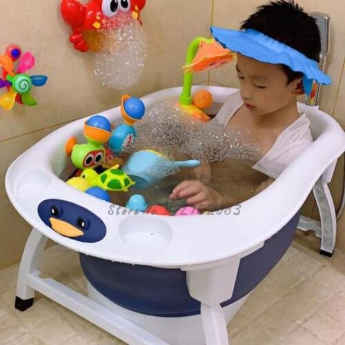 Newborn Baby Folding Bath Tub Baby Bath Tub Childrens Bath Tub Can Sit And Lie Swimming Bath Tub Large Household