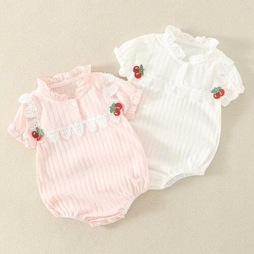 Baby One-Piece Clothes Summer Cute Summer Newborn Thin Short Sleeve Romper Summer Baby Triangle Bag Fart Climbing Clothes