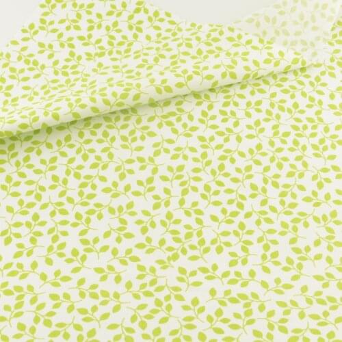 Green Leaf Cotton Fabric Sewing Cloth Craft Bedding Decoration Teramila Fabrics Tissue Home Textile Patchwork Quilting Tecido