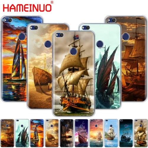 HAMEINUO sailing Ship Sightseeing boat Pirate Ship phone Case for huawei Ascend P7 P8 P9 P10 P20 lite plus pro G9 G8 G7 2017